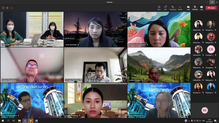ผู้ช่วยศาสตราจารย์ ดร.กัลยา ชนะภัย ประธานคณะกรรมการบริหารหลักสูตรศึกษาศาสตรบัณฑิต สาขาวิชาการประถมศึกษา ดำเนินการประชุมคณะกรรมการบริหารหลักสูตรศึกษาศาสตรบัณฑิต สาขาวิชาการประถมศึกษา ครั้งที่ 6/2565