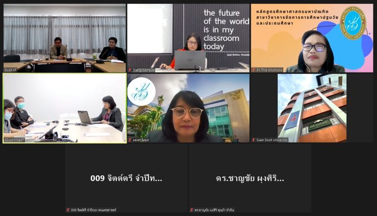 หลักสูตรศึกษาศาสตรมหาบัณฑิต สาขาวิชาการจัดการการศึกษาปฐมวัยและประถมศึกษา หลักสูตรใหม่ พ.ศ. 2565 จัดประชุมคณะกรรมการดำเนินงานจัดการเรียนการสอน หลักสูตรฯ ครั้งที่ 7/2566