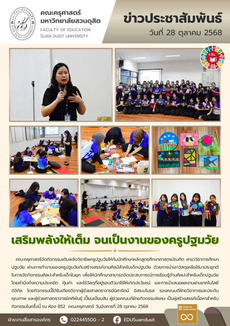 28 ต.ค. 2568 – กิจกรรมเติมพลังวิชาชีพครูปฐมวัย